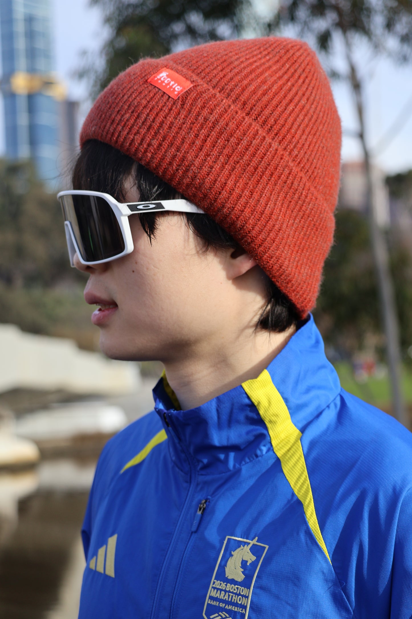 Comfy Urban Line Beanie- Red Earth