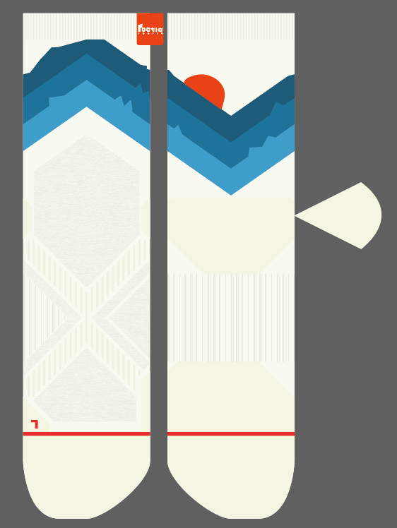 Premium Performance Road and Trail Running Socks-"Here comes the sun"